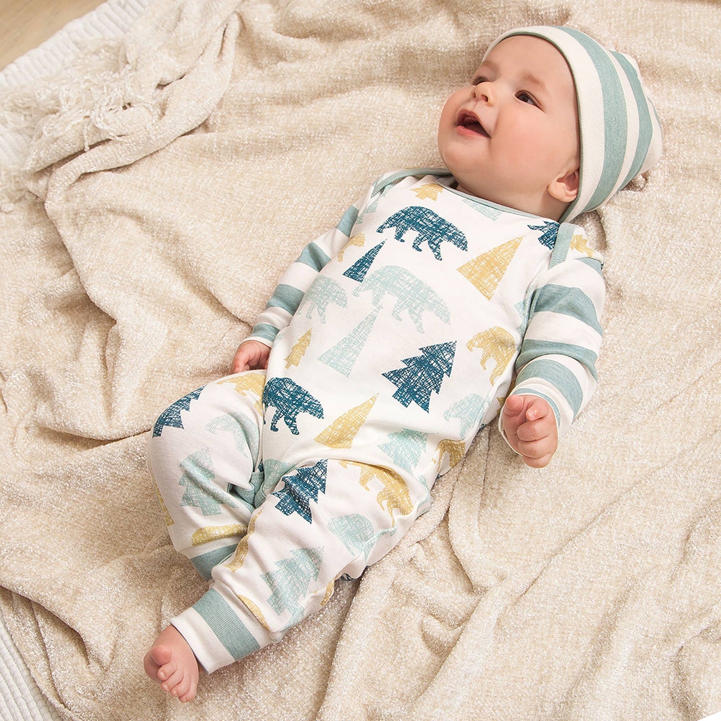 Baby Boy's Timberland Cotton Romper