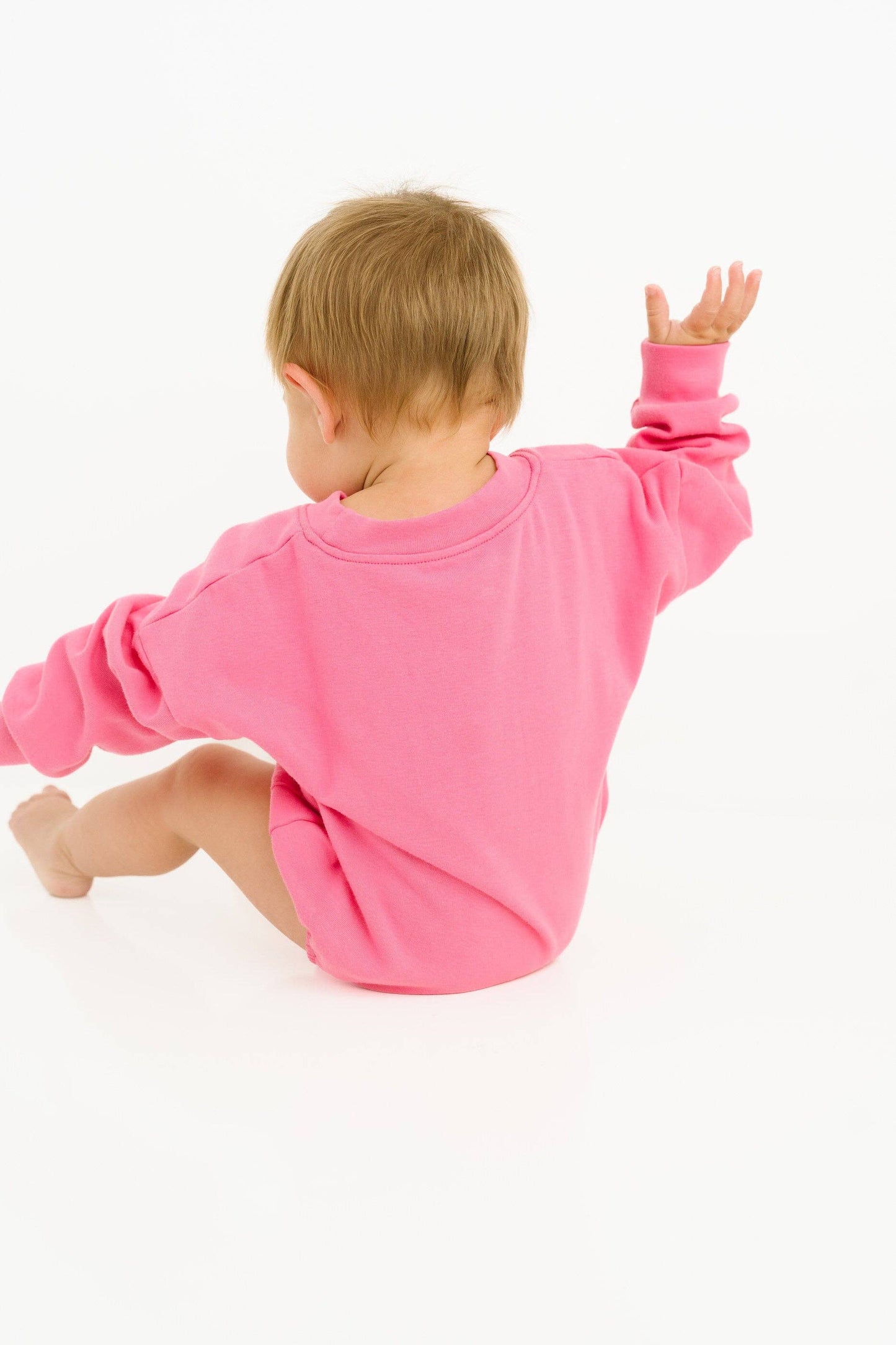 Bright Pink Sweatshirt Romper