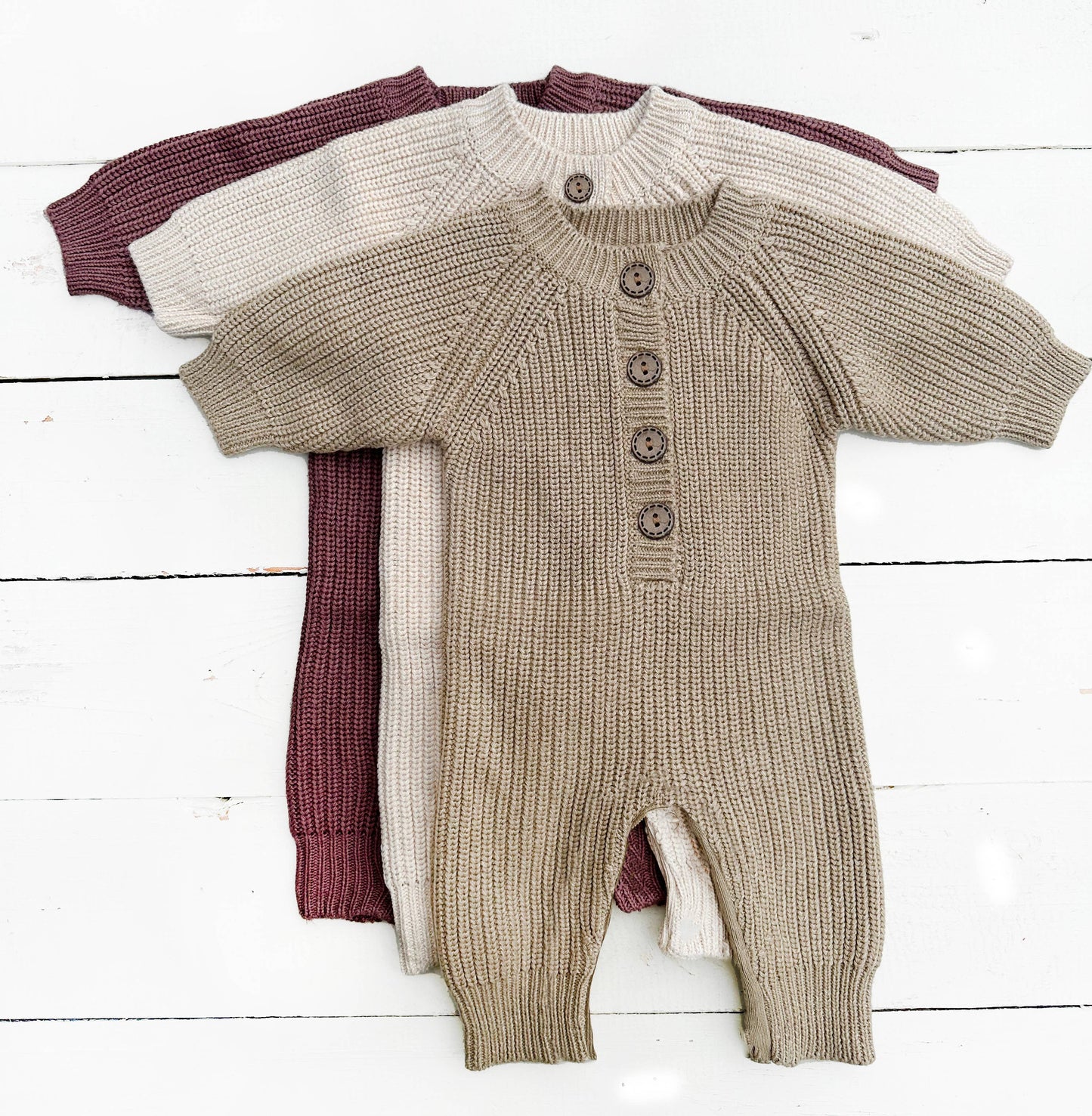 Cozy Baby Zippered Knit Romper