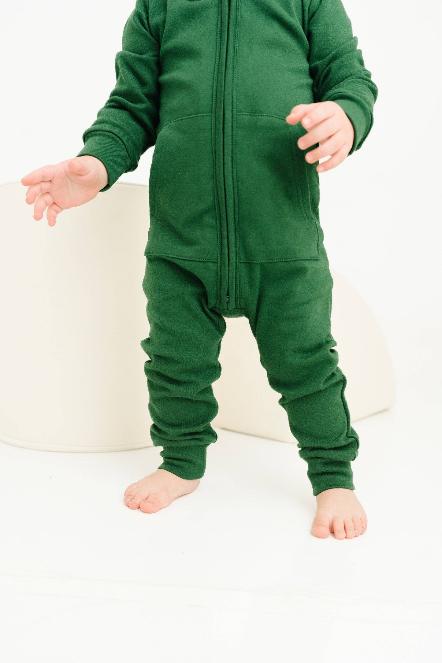 Zip Up Sweatsuit Hooded Romper