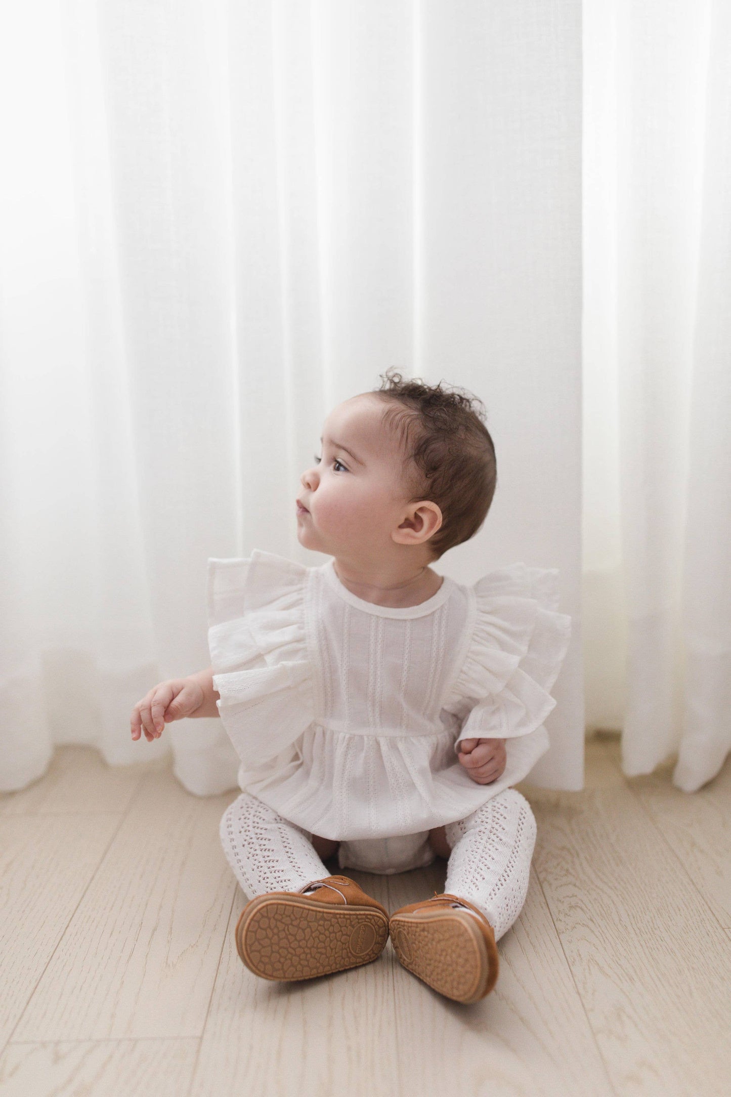 White Sleeveless Cotton Bubble Romper