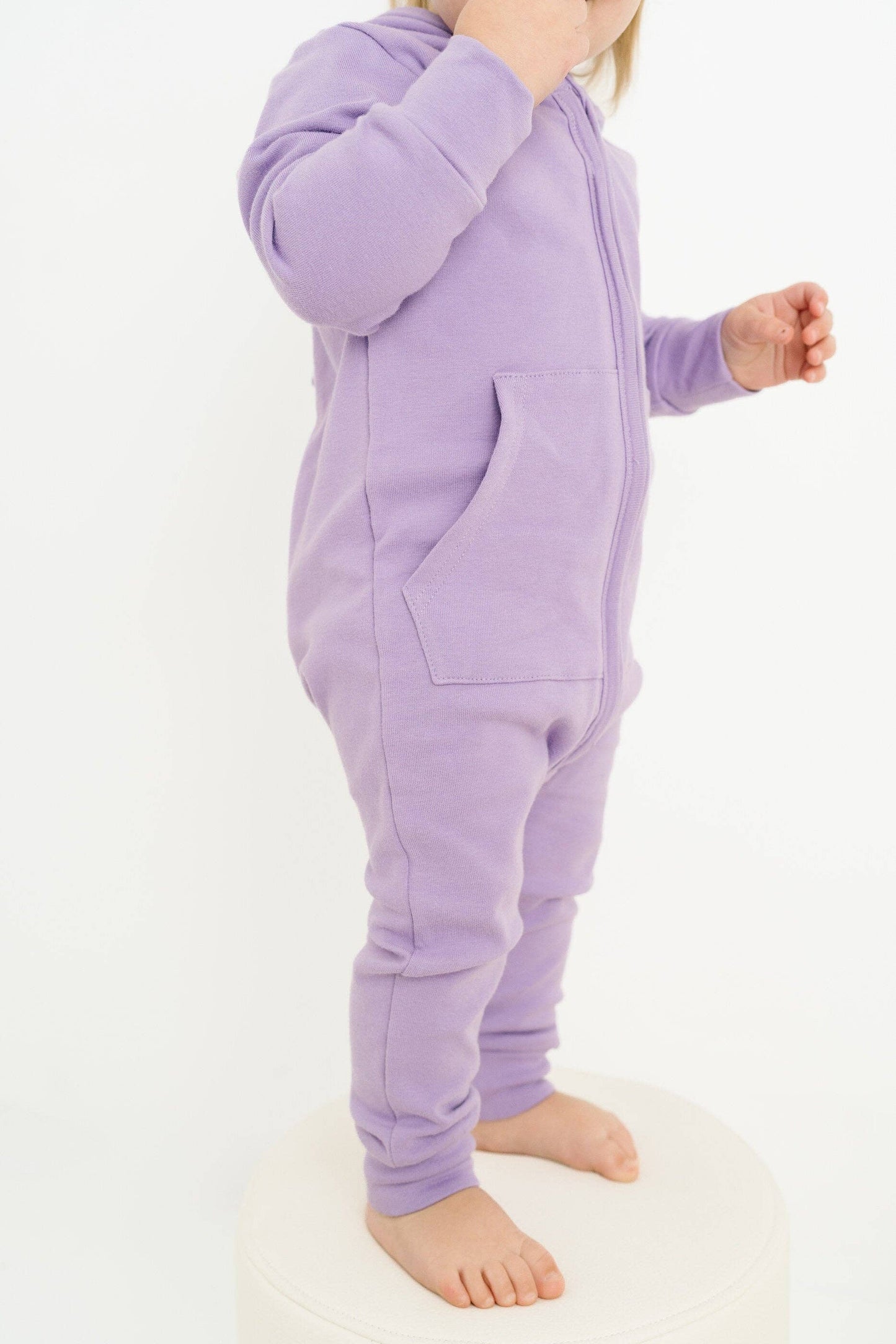 Zip Up Sweatsuit Hooded Romper