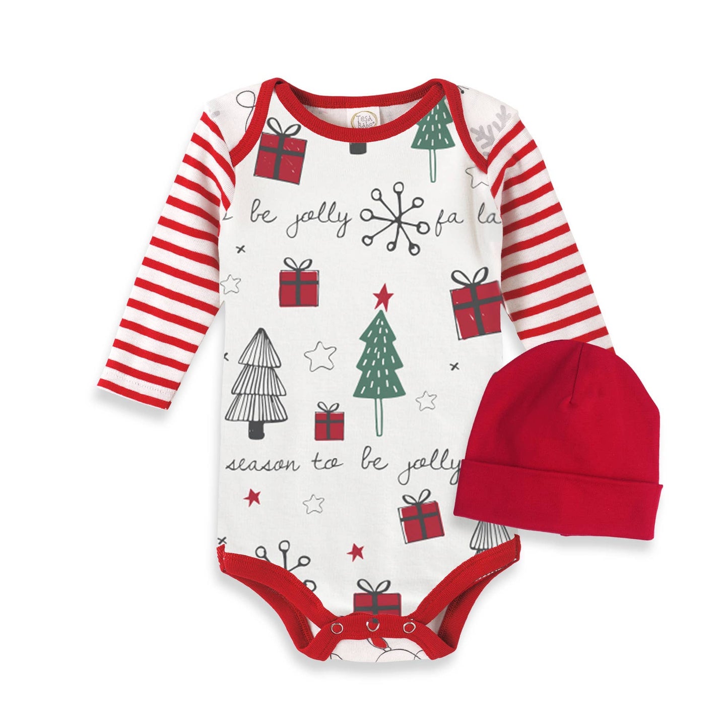 Christmas Gift Hat & Bodysuit Set