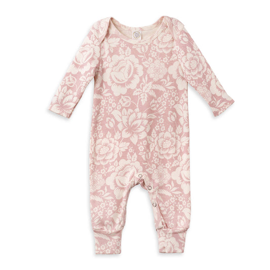 Baby Girl's Vintage Rose Cotton Romper